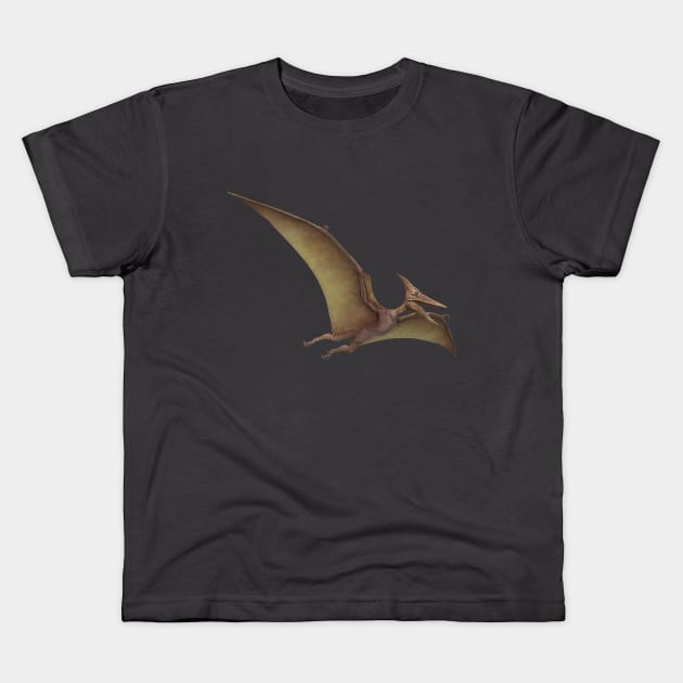 pterodactyl dinosaur pre historic reptile Kids T-Shirt by myouynis